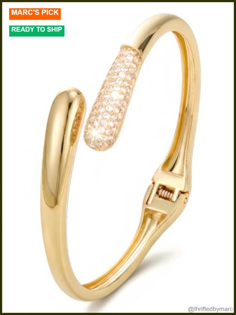 14K Gold Plated Cuff Bracelet Open Bangle Stackable Statement Jewelry